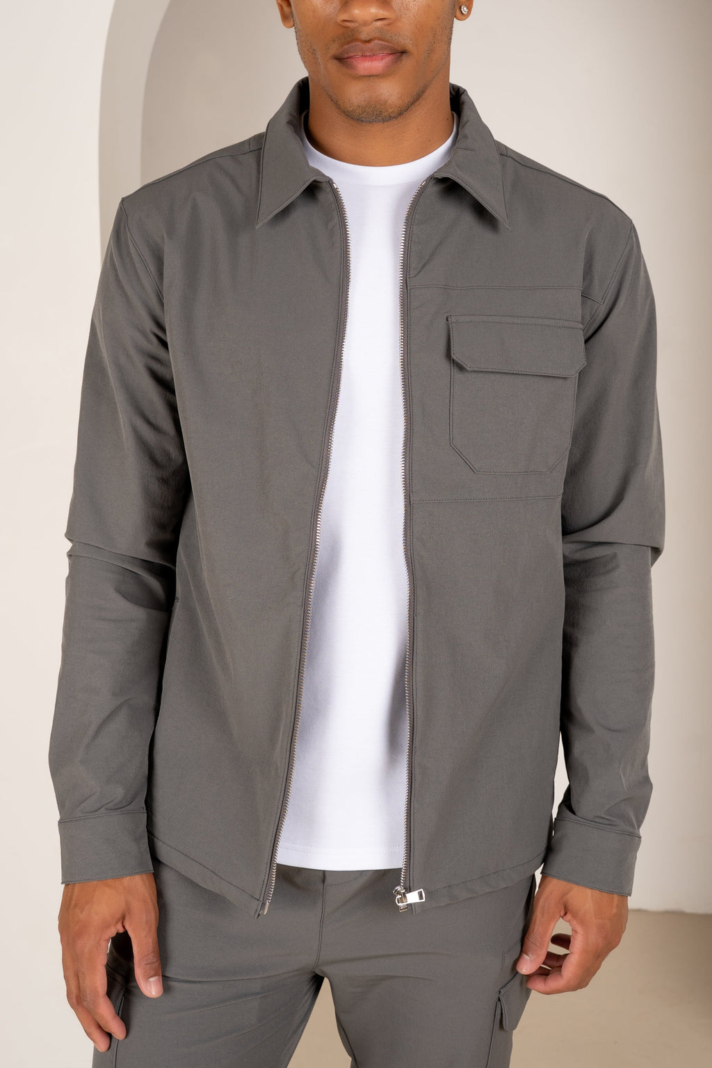 Premium Detail Cargo Jacket V2 - Charcoal | Xtralitty