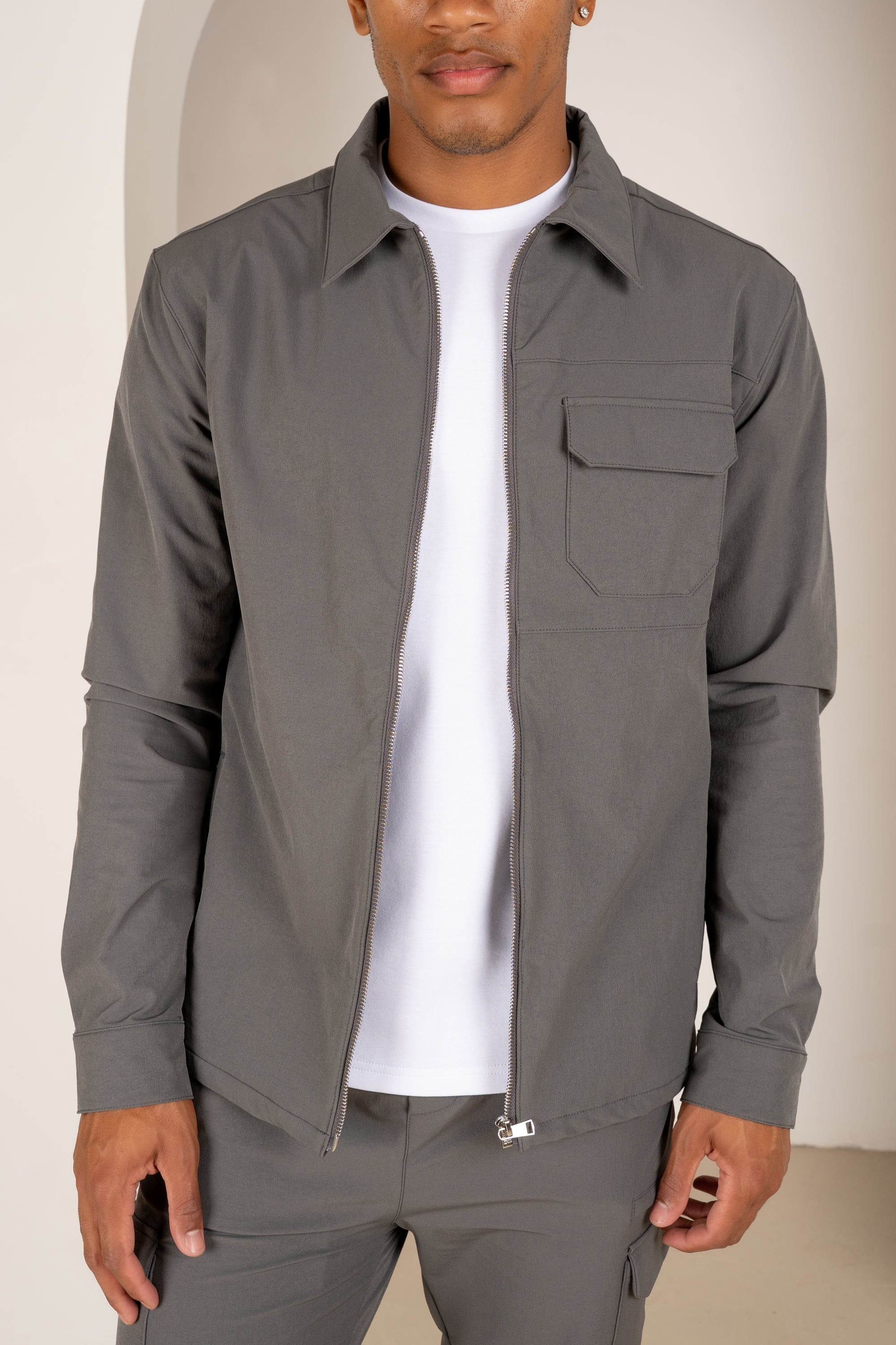 Premium Detail Cargo Jacket V2 - Charcoal | Xtralitty