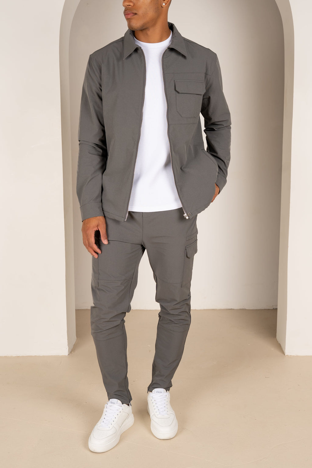 Premium Detail Cargo Jacket V2 - Charcoal | Xtralitty