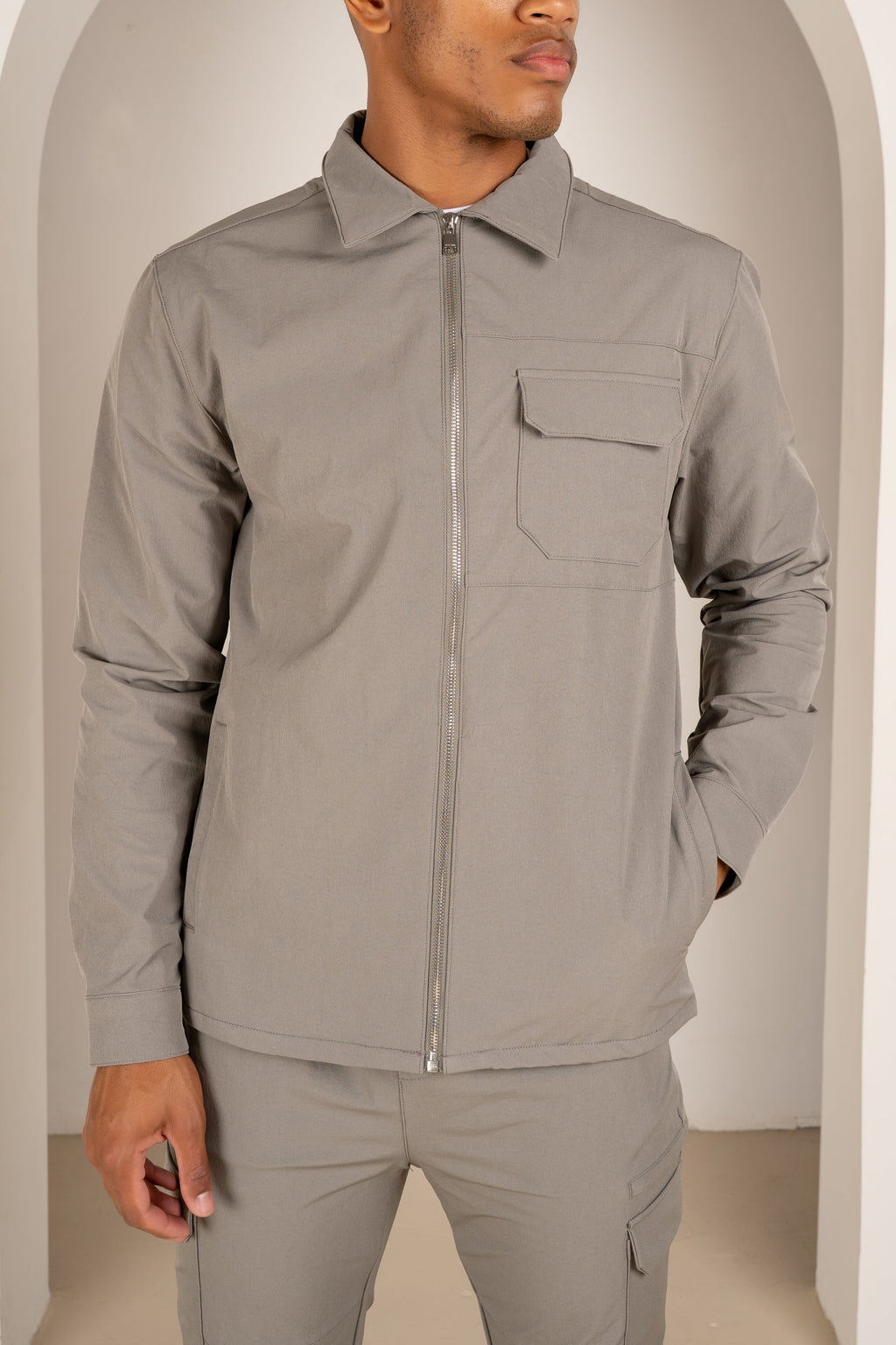 Premium Detail Cargo Jacket V2 - Taupe | Xtralitty