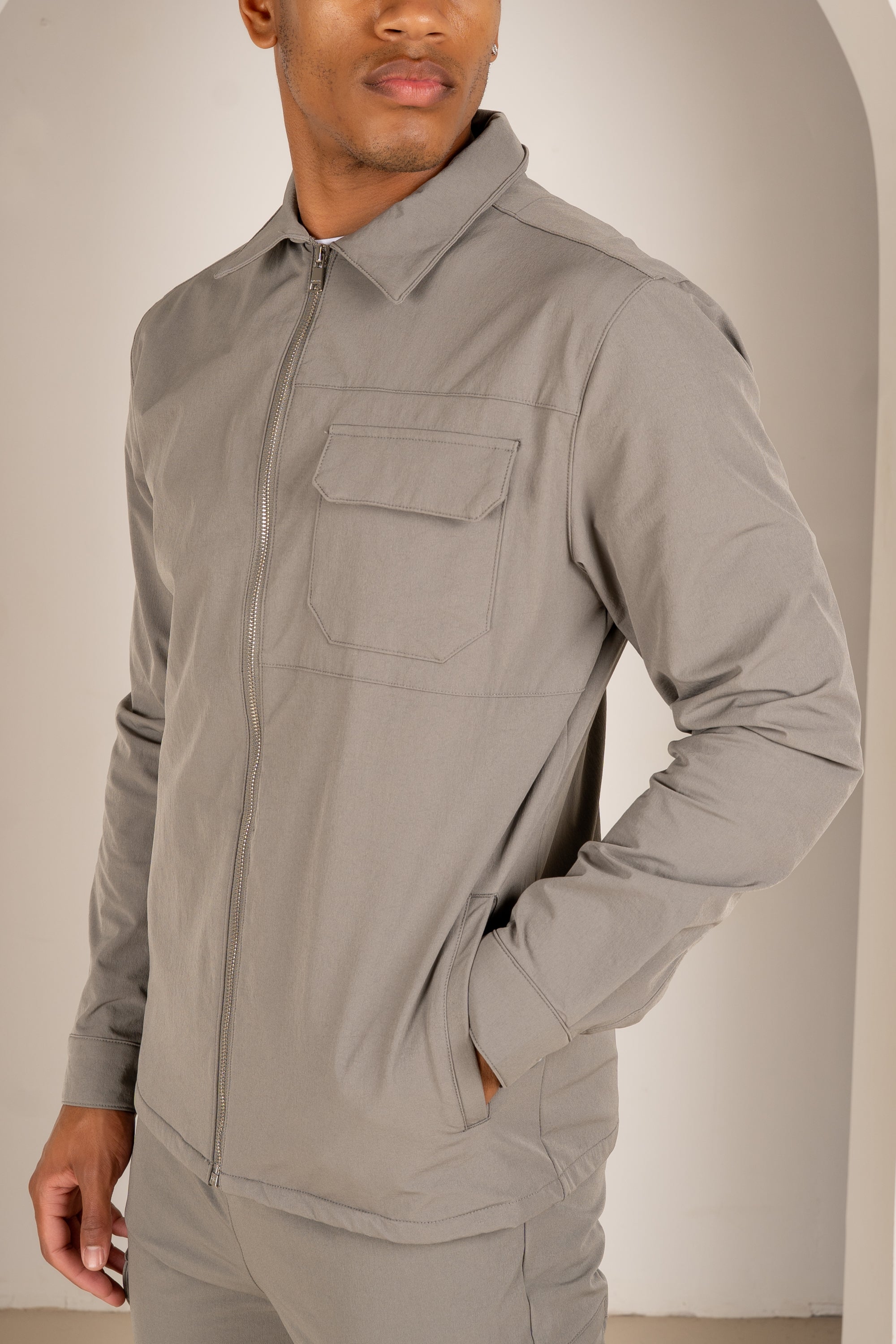 Premium Detail Cargo Jacket V2 - Taupe | Xtralitty