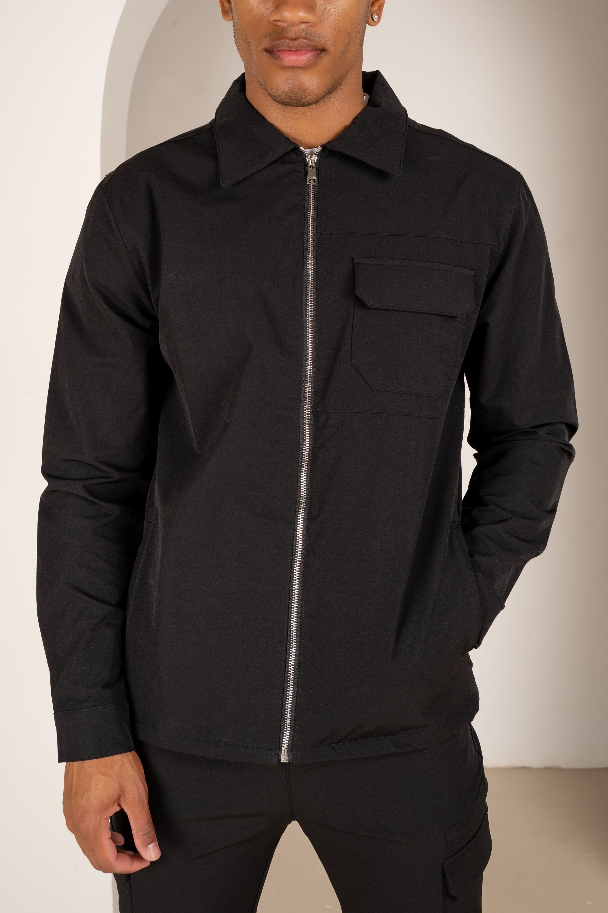 Premium Detail Cargo Jacket V2 - Black | Xtralitty