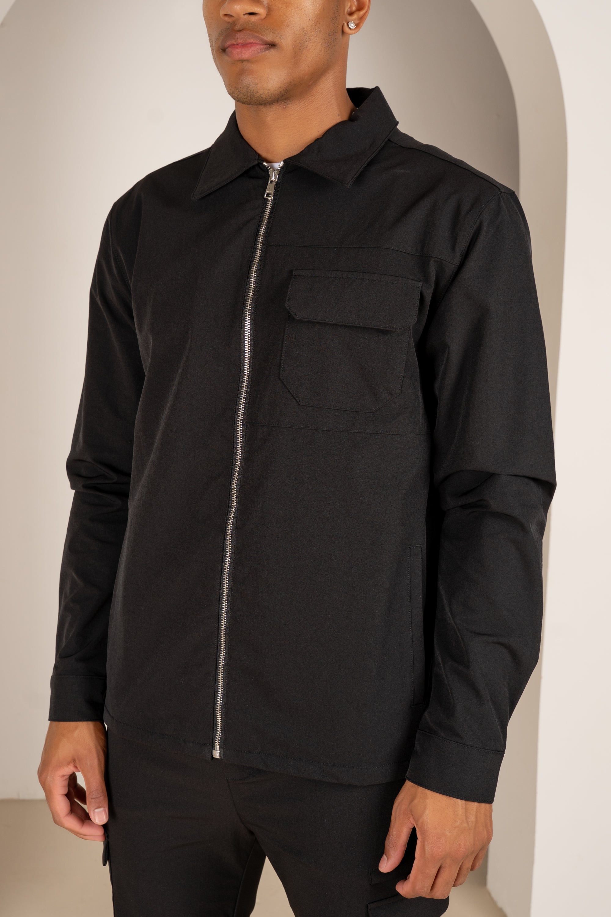 Premium Detail Cargo Jacket V2 - Black | Xtralitty