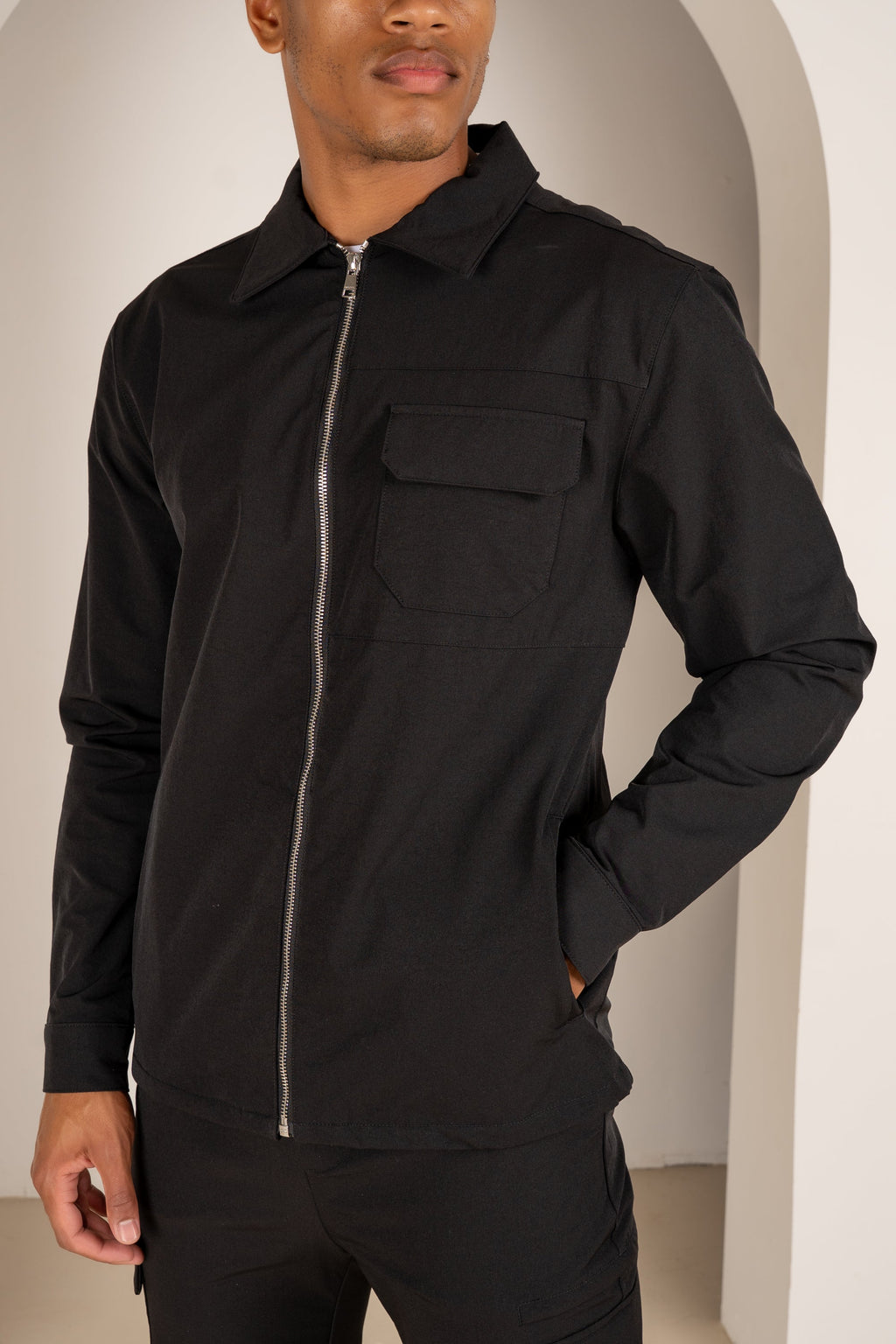 Premium Detail Cargo Jacket V2 - Black | Xtralitty
