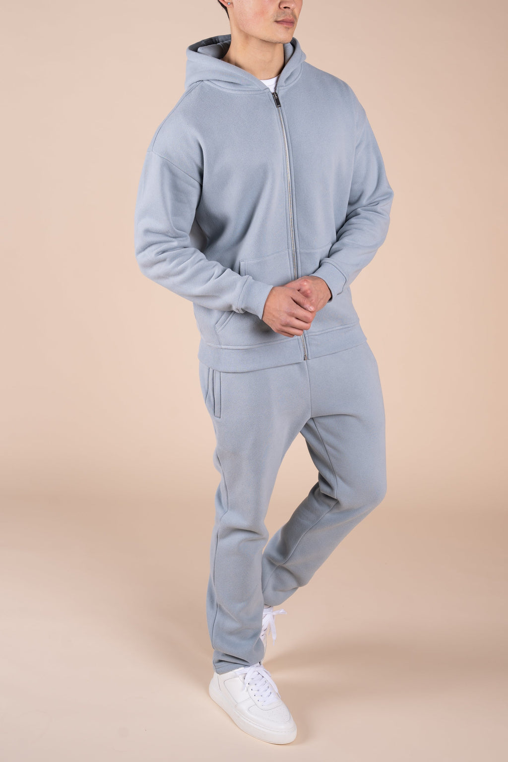 Premium Luxe Zip Up Hoody - Powder Blue | Xtralitty