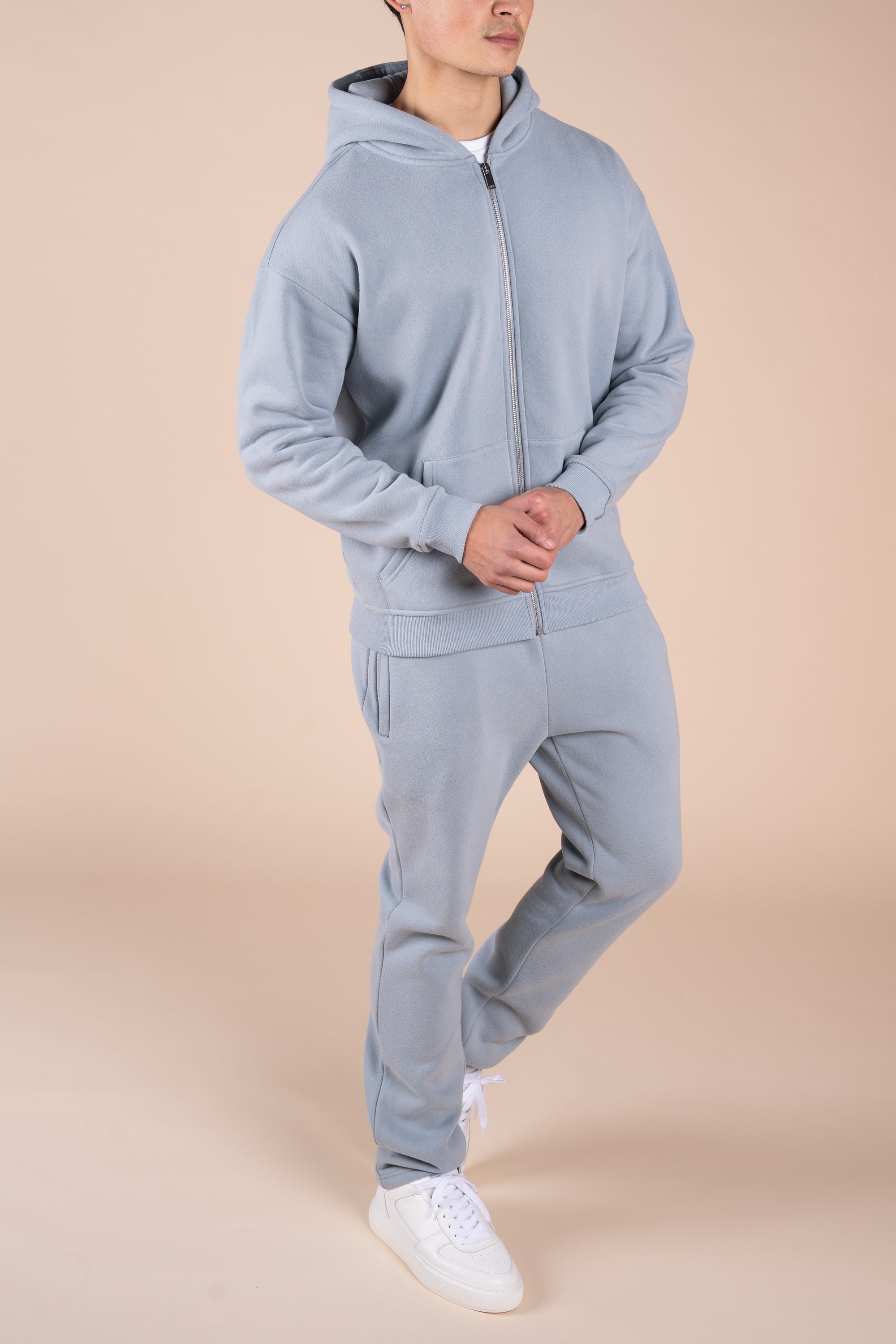 Premium Luxe Zip Up Hoody - Powder Blue | Xtralitty