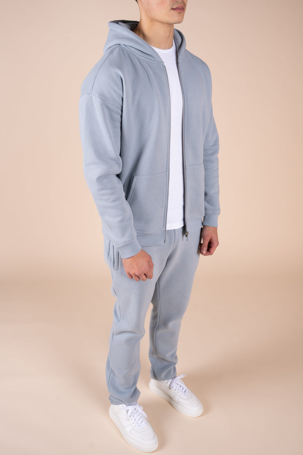 Premium Luxe Zip Up Hoody - Powder Blue | Xtralitty