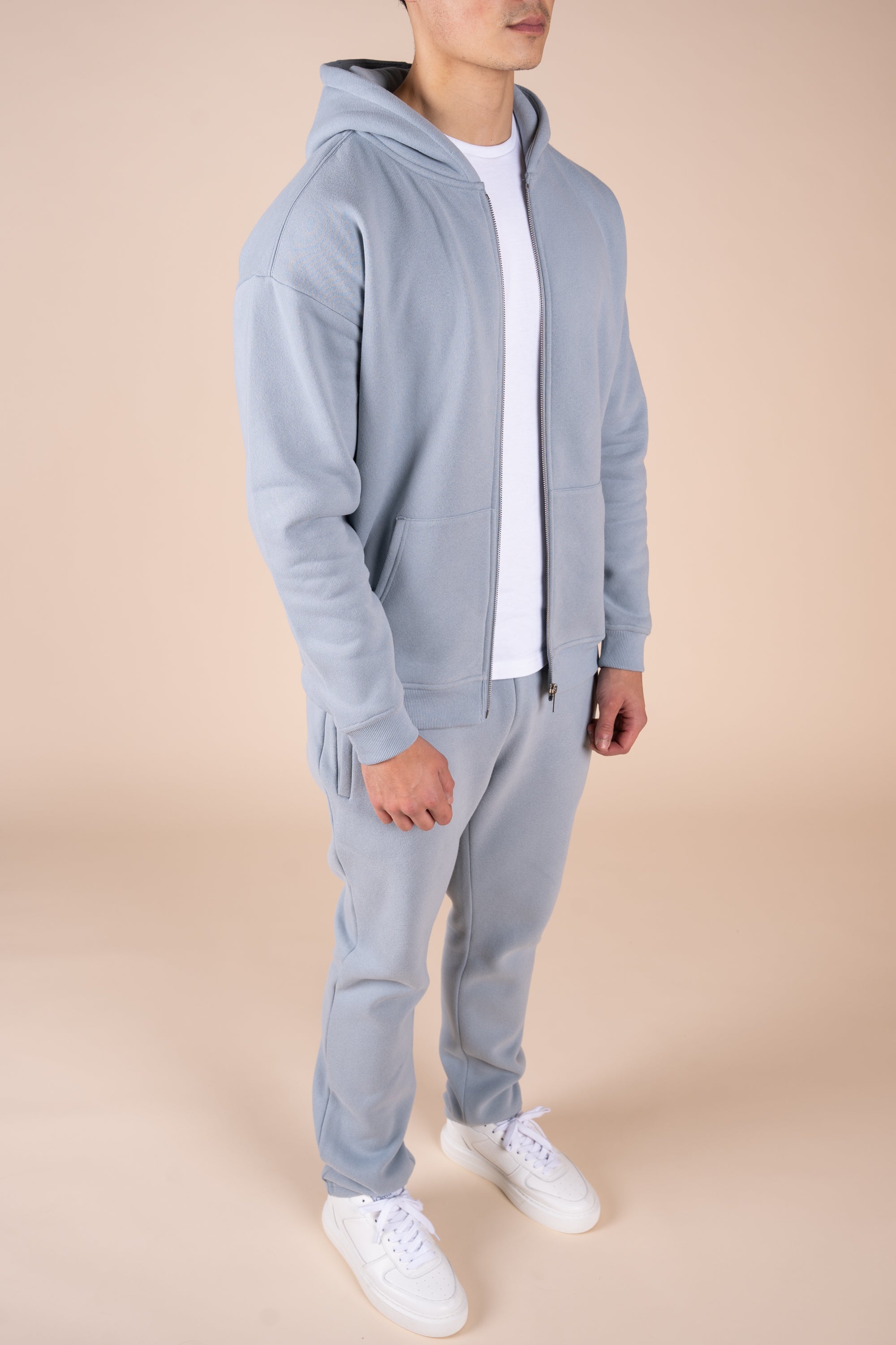 Premium Luxe Zip Up Hoody - Powder Blue | Xtralitty