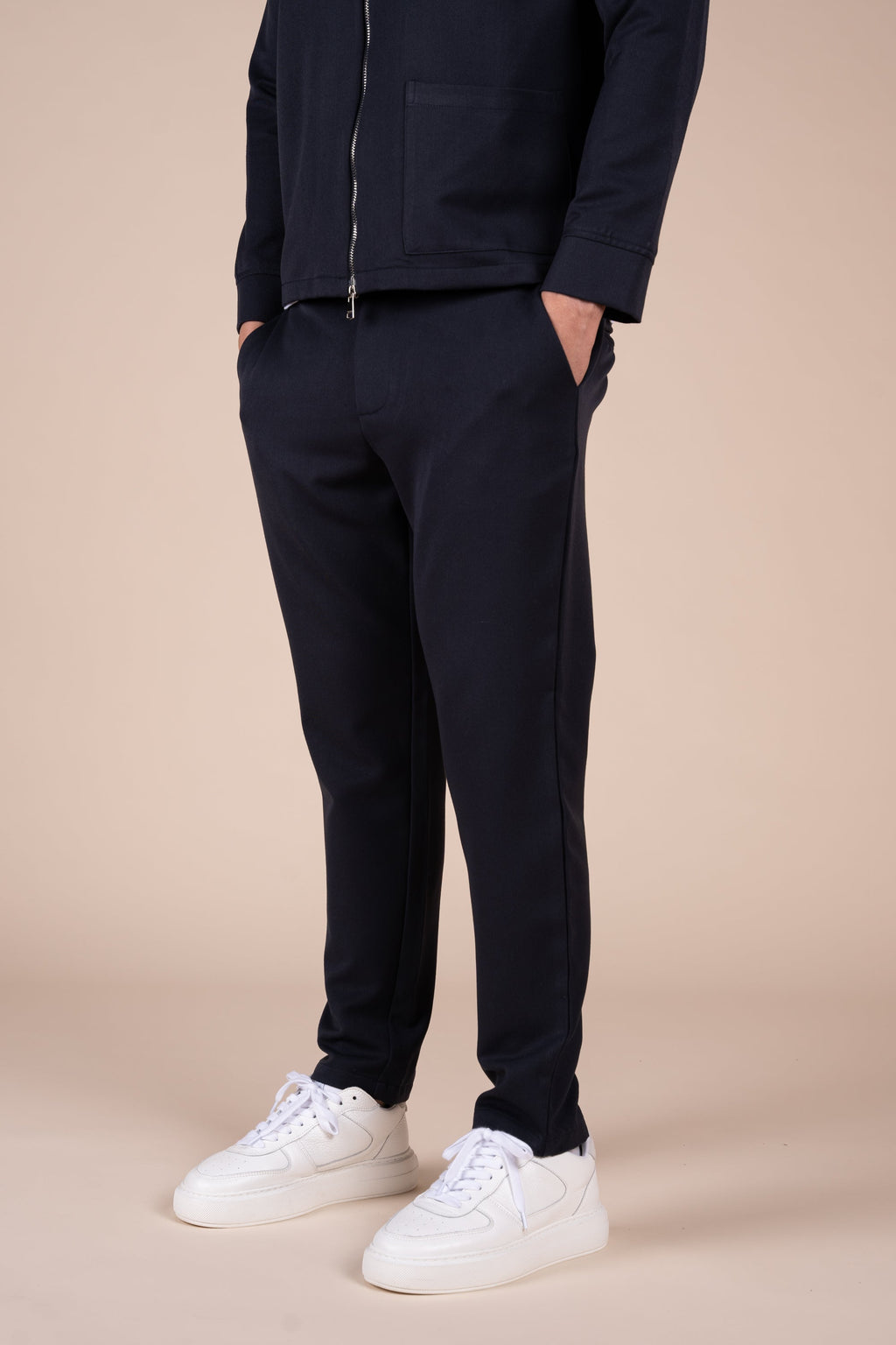 Cuban Zip-up Jacket - Navy | Xtralitty