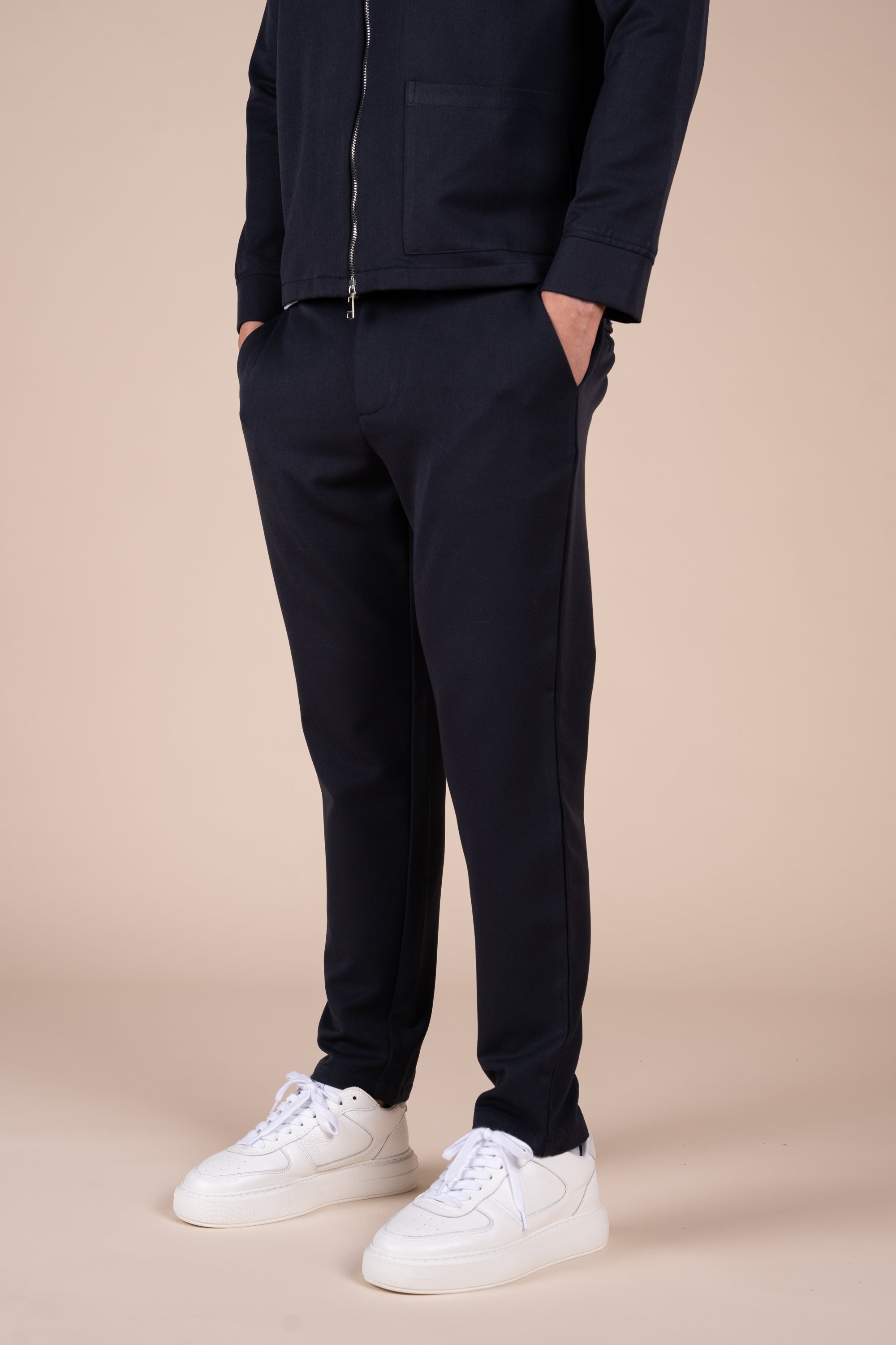 Cuban Zip-up Jacket - Navy | Xtralitty