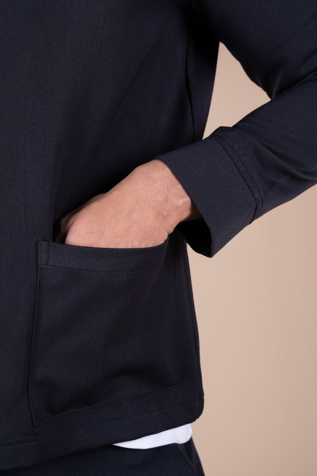 Cuban Zip-up Jacket - Navy | Xtralitty