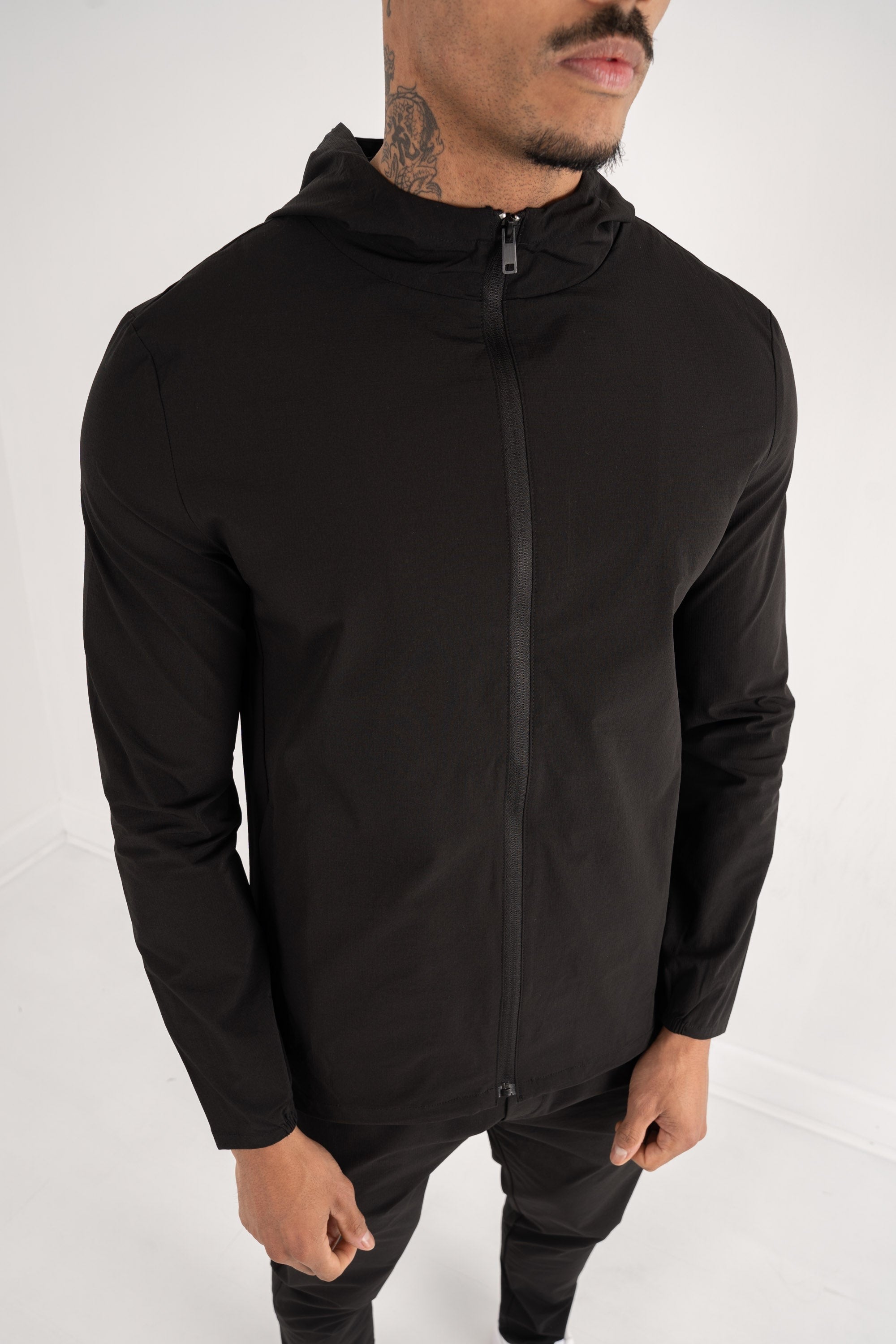 Premium Technical Windbreaker Jacket - Black | Xtralitty