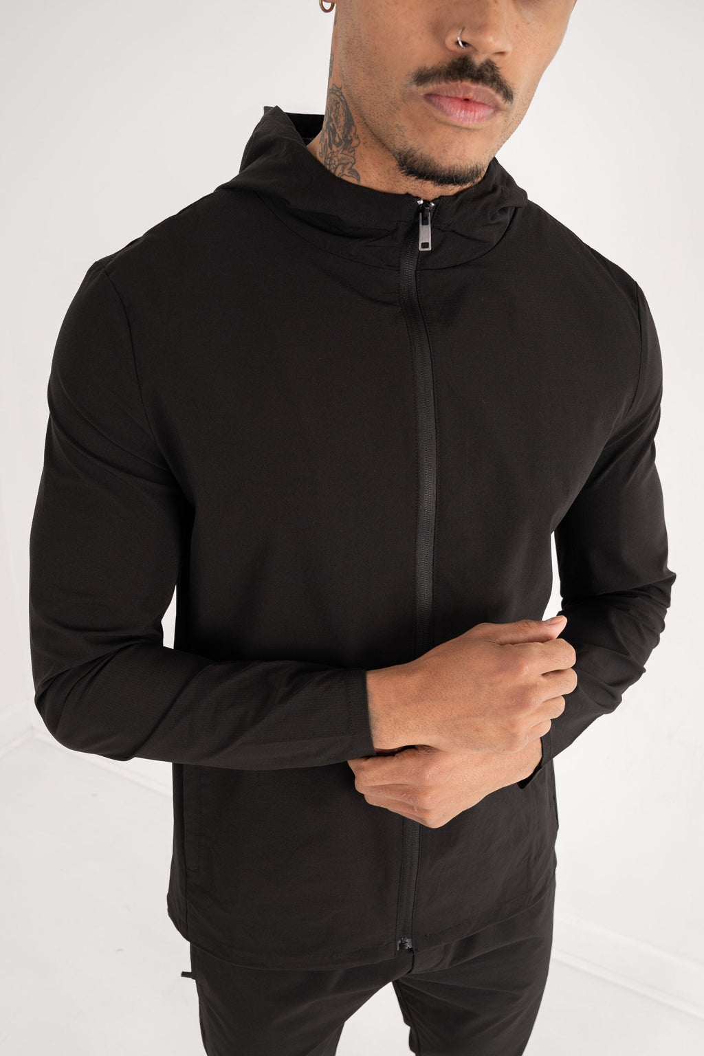 Premium Technical Windbreaker Jacket - Black | Xtralitty