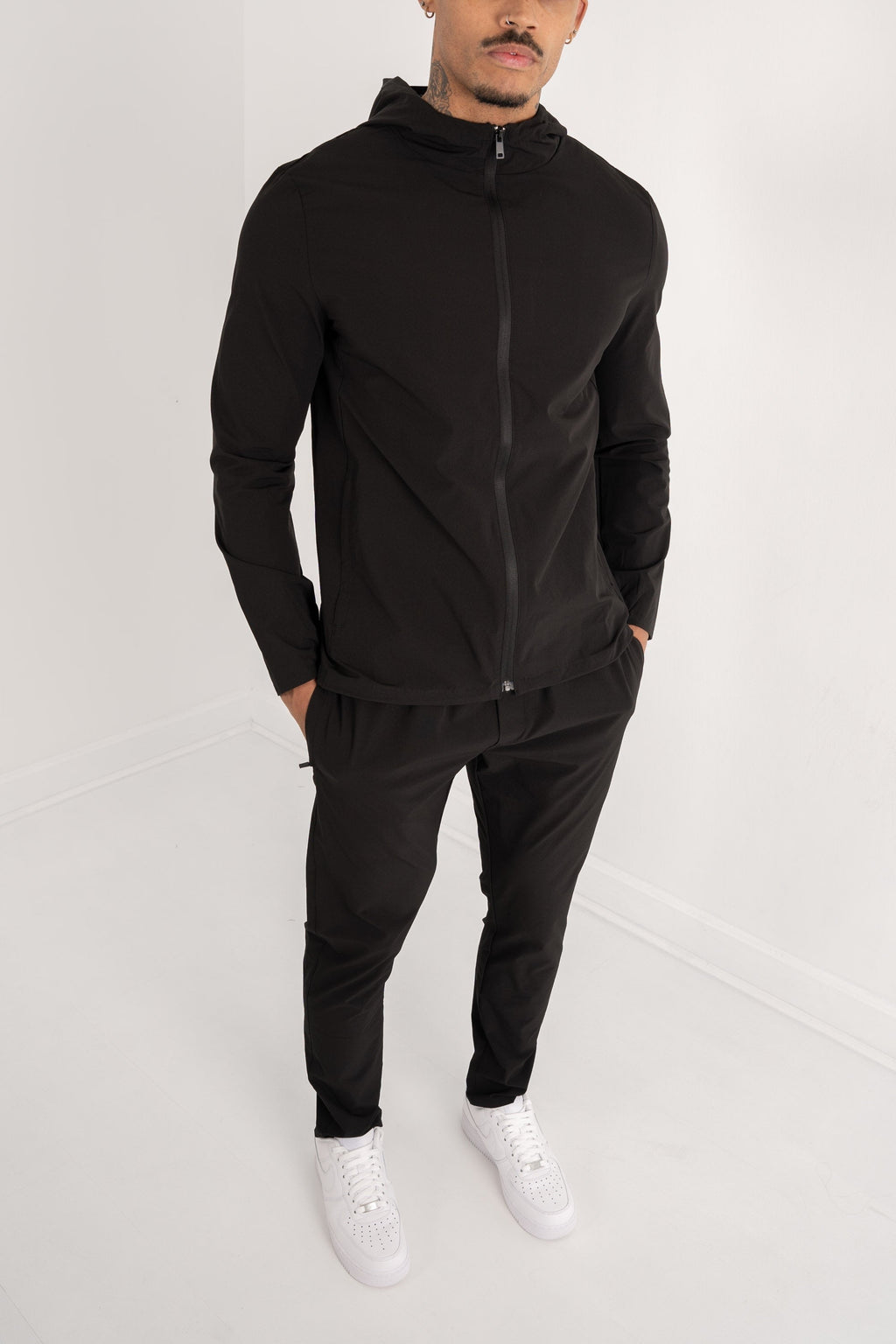 Premium Technical Windbreaker Jacket - Black | Xtralitty