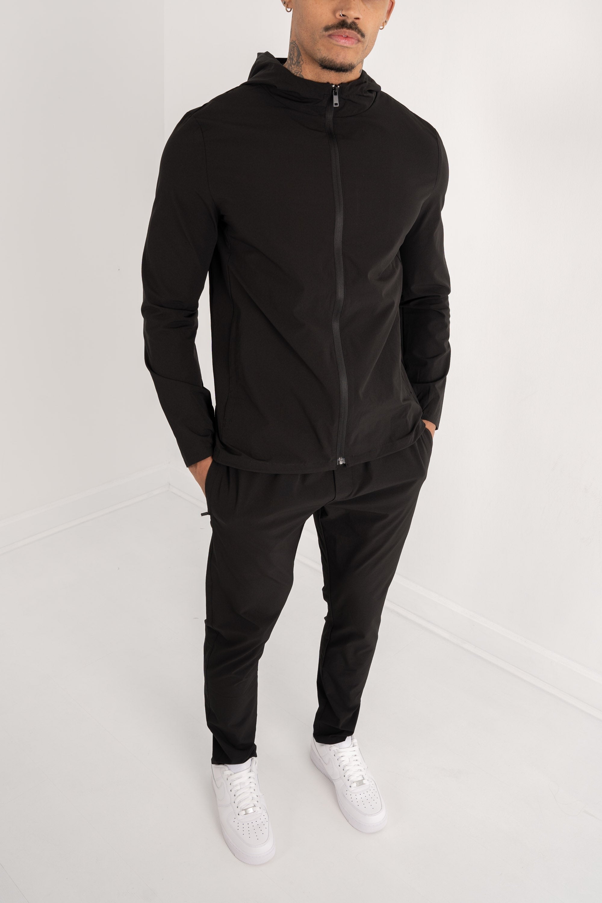Premium Technical Windbreaker Jacket - Black | Xtralitty