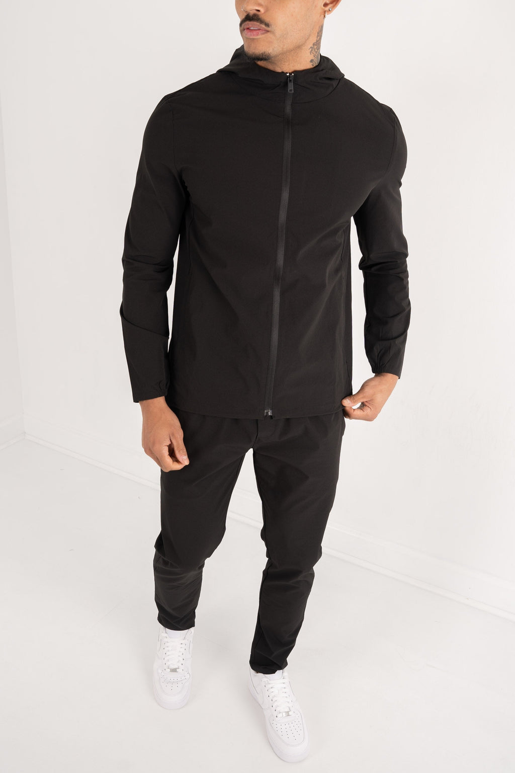 Premium Technical Windbreaker Jacket - Black | Xtralitty