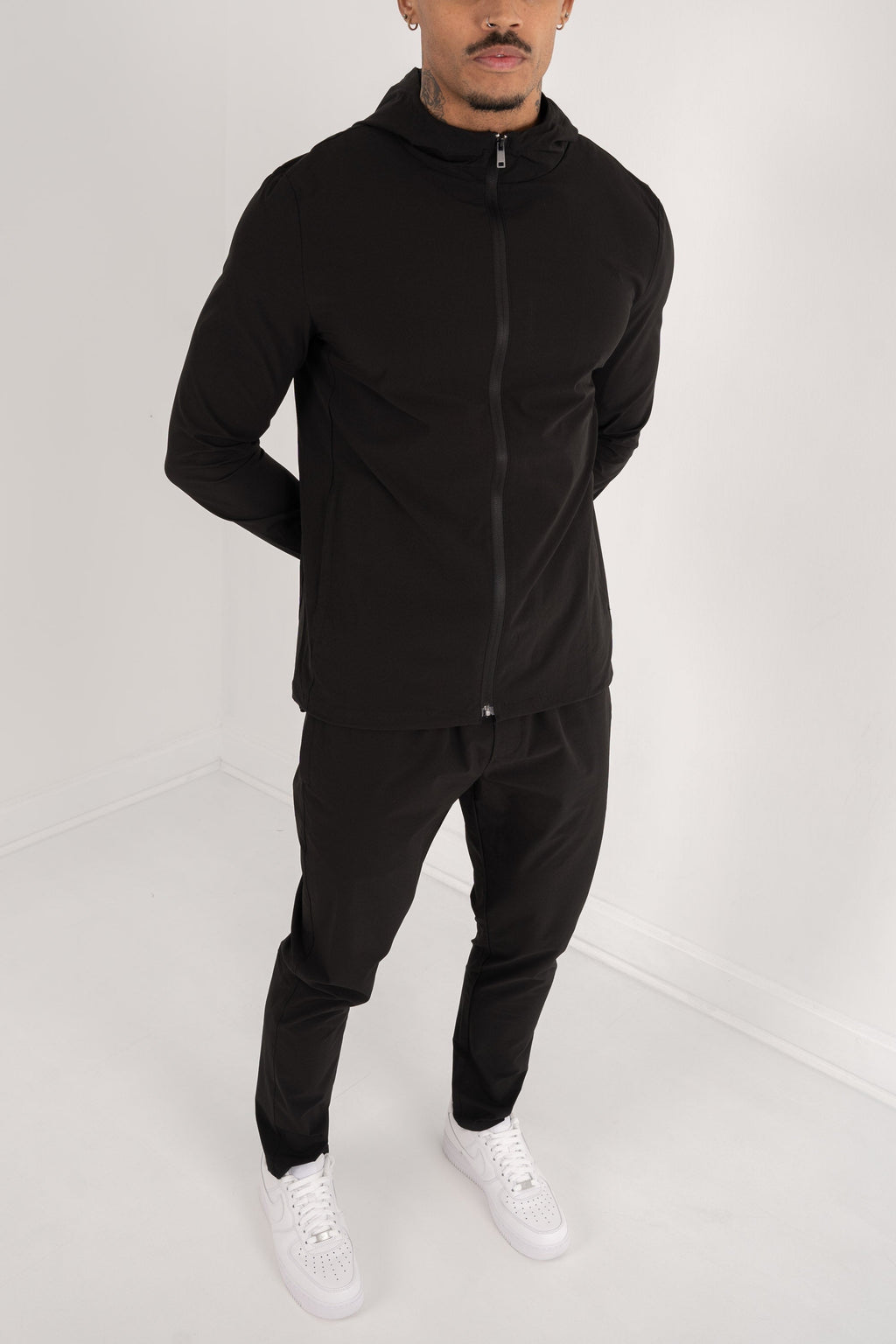 Premium Technical Windbreaker Jacket - Black | Xtralitty