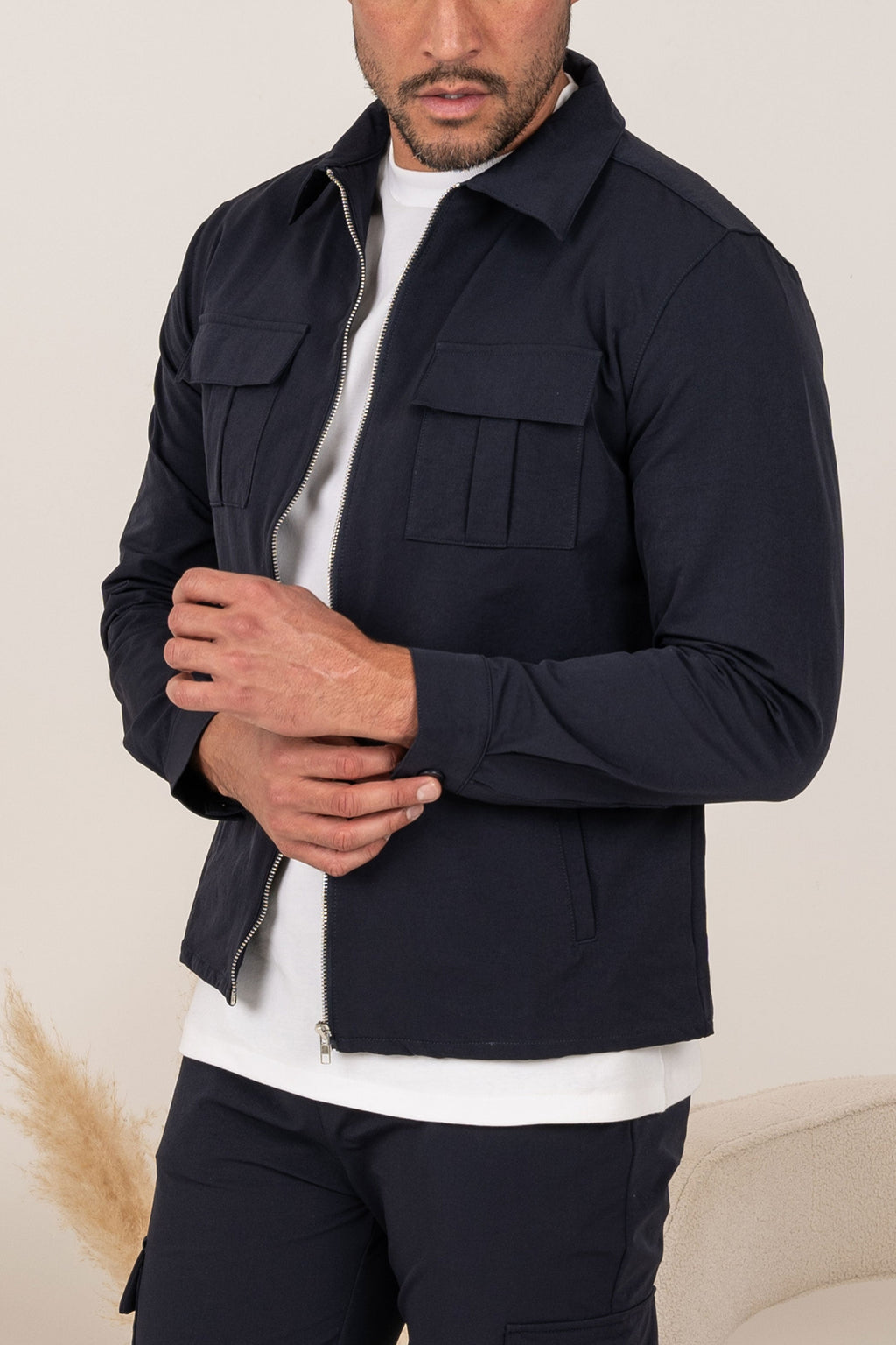 Premium Cargo Utility Jacket - Navy | Xtralitty
