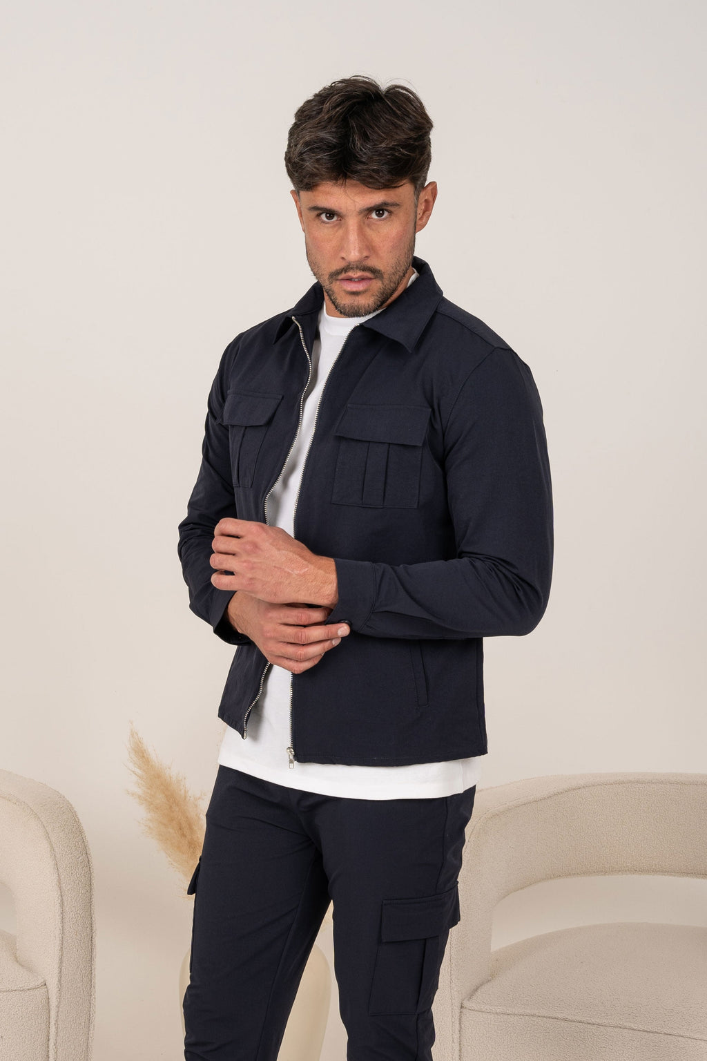Premium Cargo Utility Jacket - Navy | Xtralitty