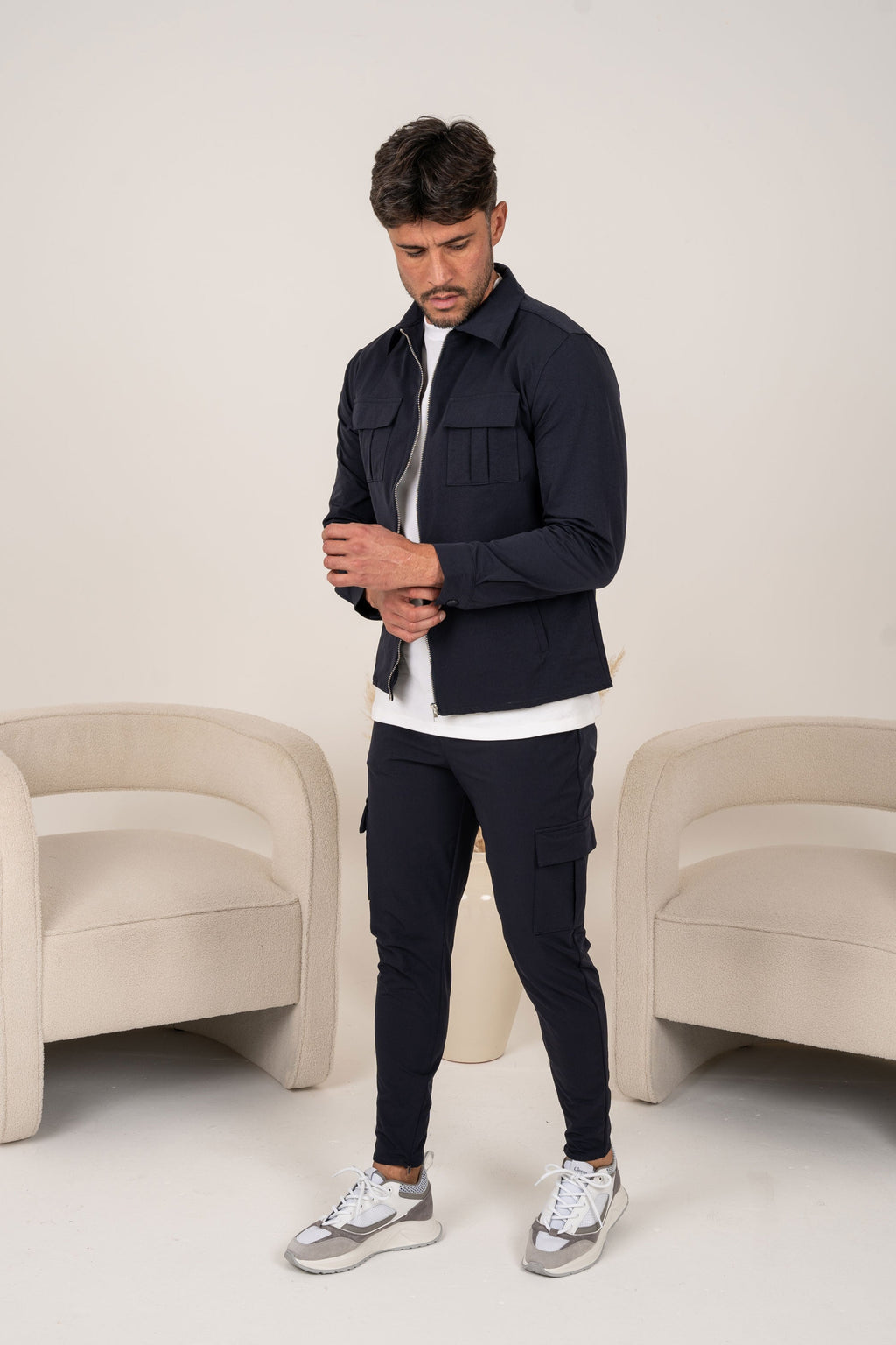 Premium Cargo Utility Jacket - Navy | Xtralitty