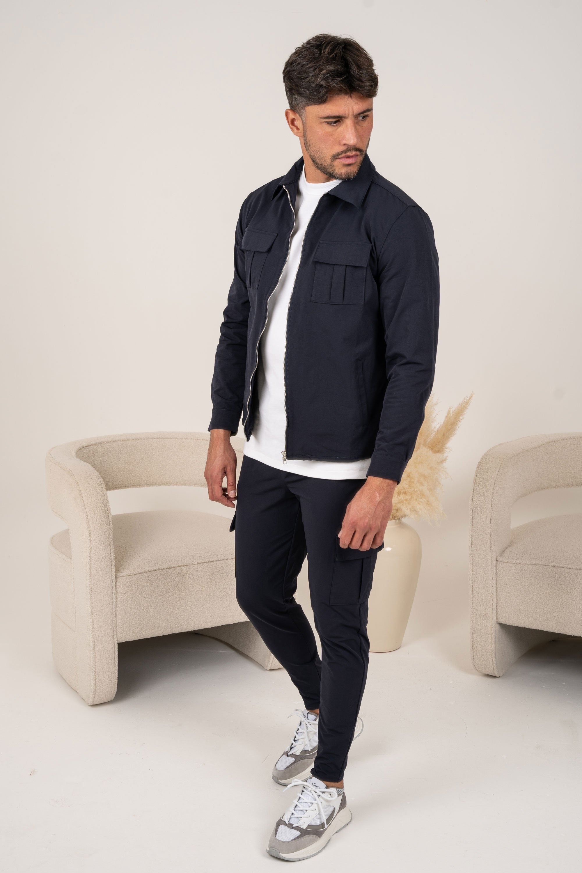 Premium Cargo Utility Jacket - Navy | Xtralitty