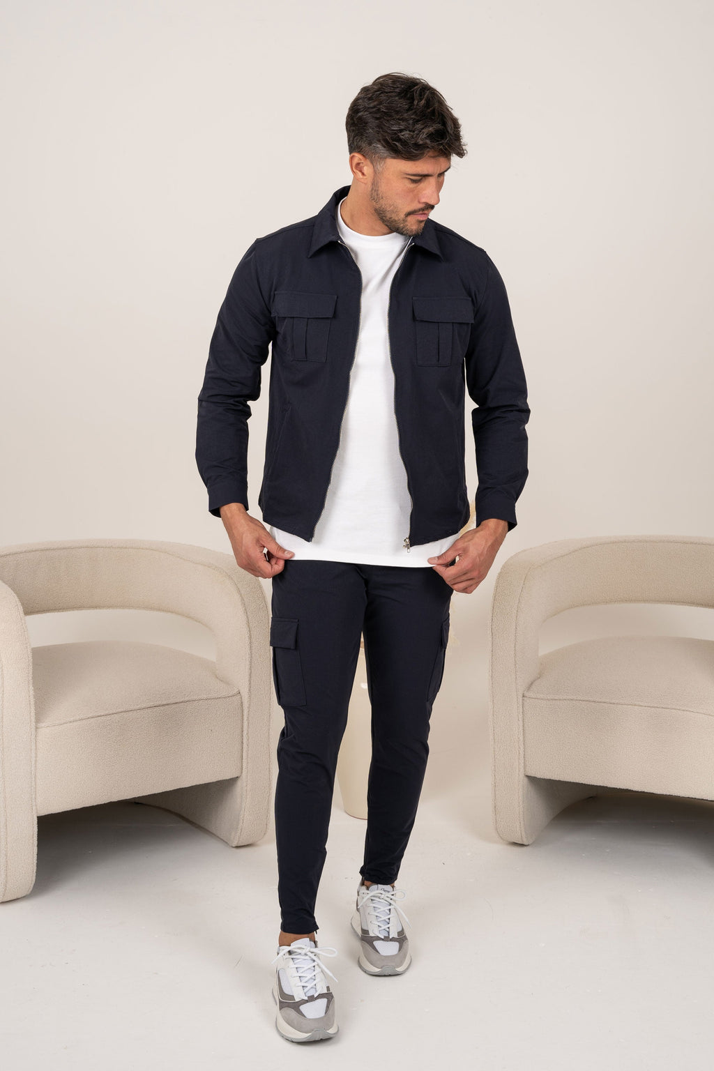 Premium Cargo Utility Jacket - Navy | Xtralitty