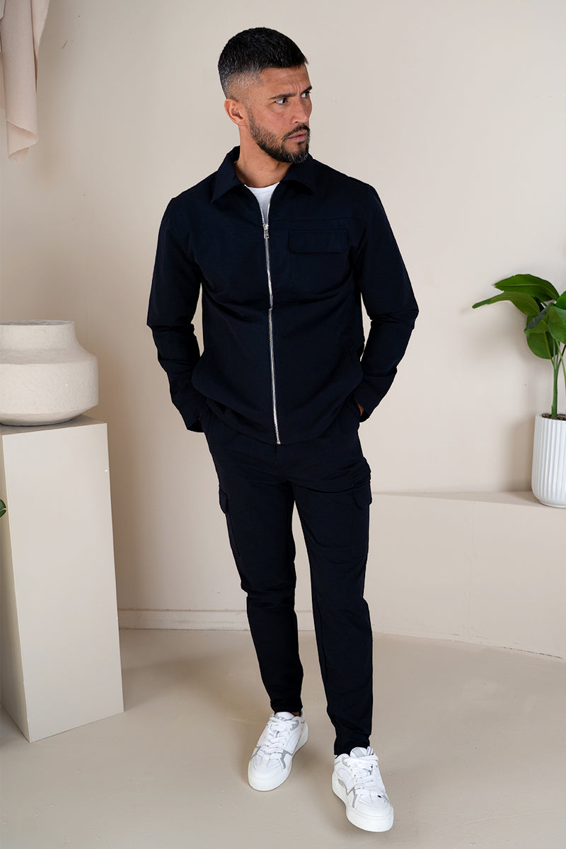 Premium Detail Cargo Jacket V2 - Navy | Xtralitty