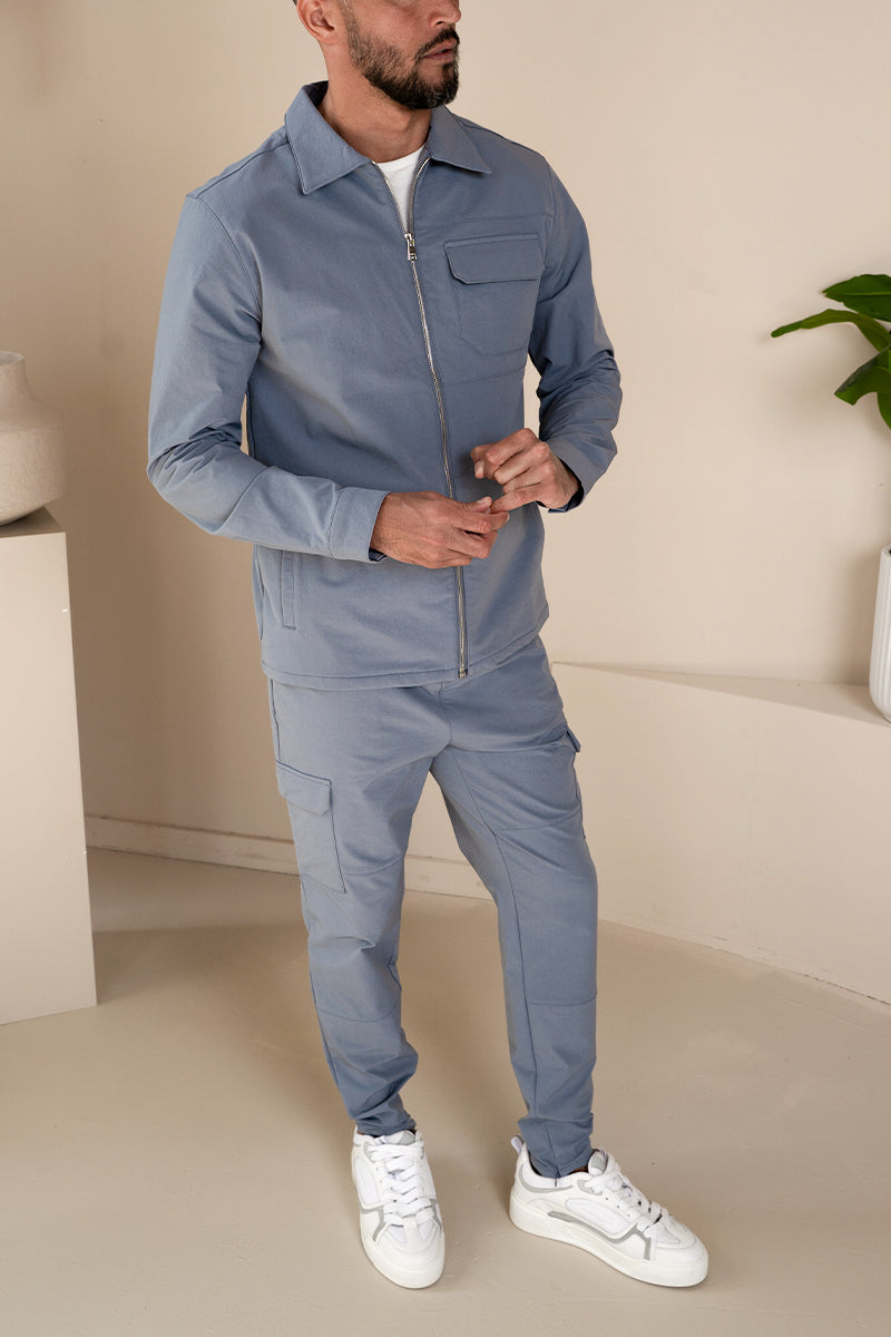 Premium Detail Cargo Pants V2 - Steel Blue | Xtralitty