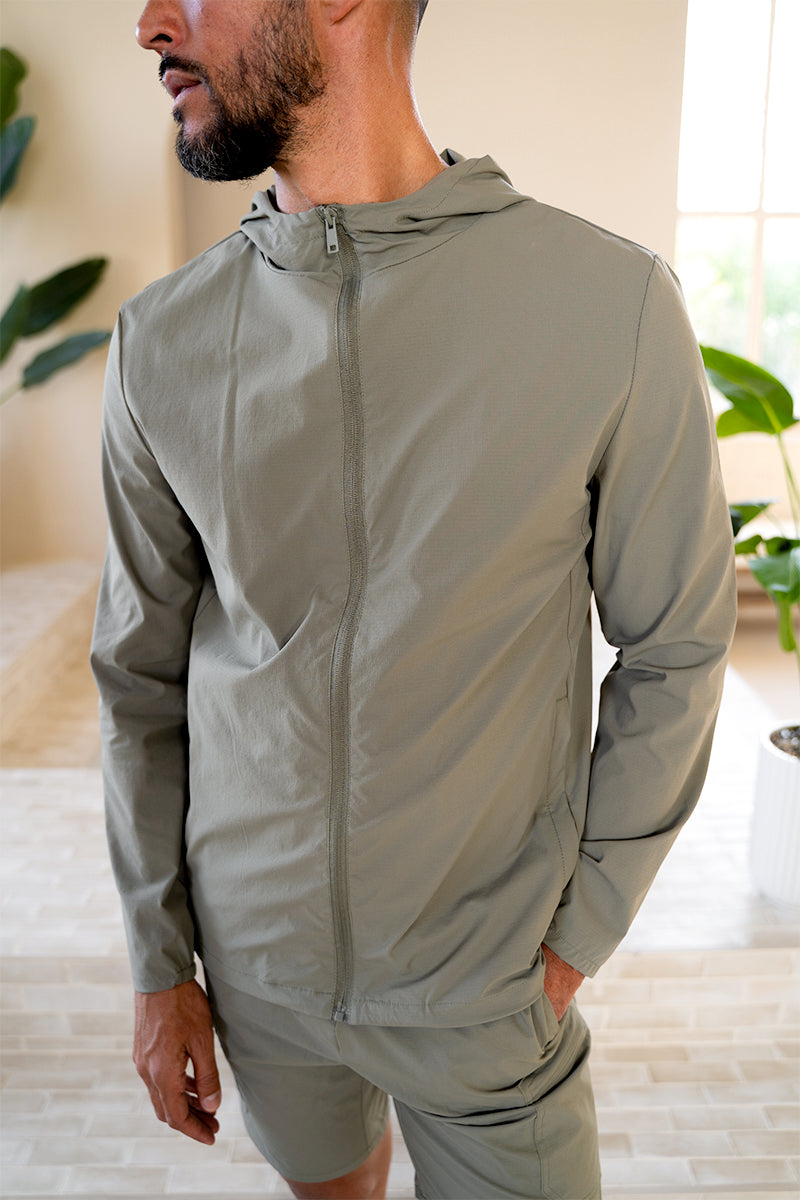 Premium Technical Windbreaker Jacket - Taupe (ss | Xtralitty