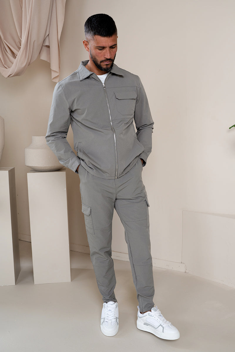 Premium Detail Cargo Jacket V2 - Taupe | Xtralitty