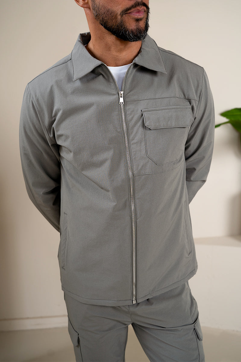 Premium Detail Cargo Jacket V2 - Taupe | Xtralitty