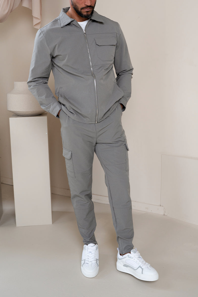 Premium Detail Cargo Jacket V2 - Taupe | Xtralitty