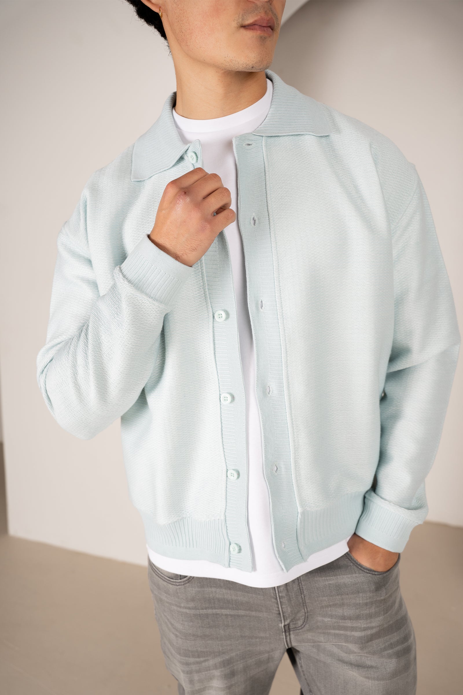 Premium Textured Cardigan - Soft Teal | Xtralitty