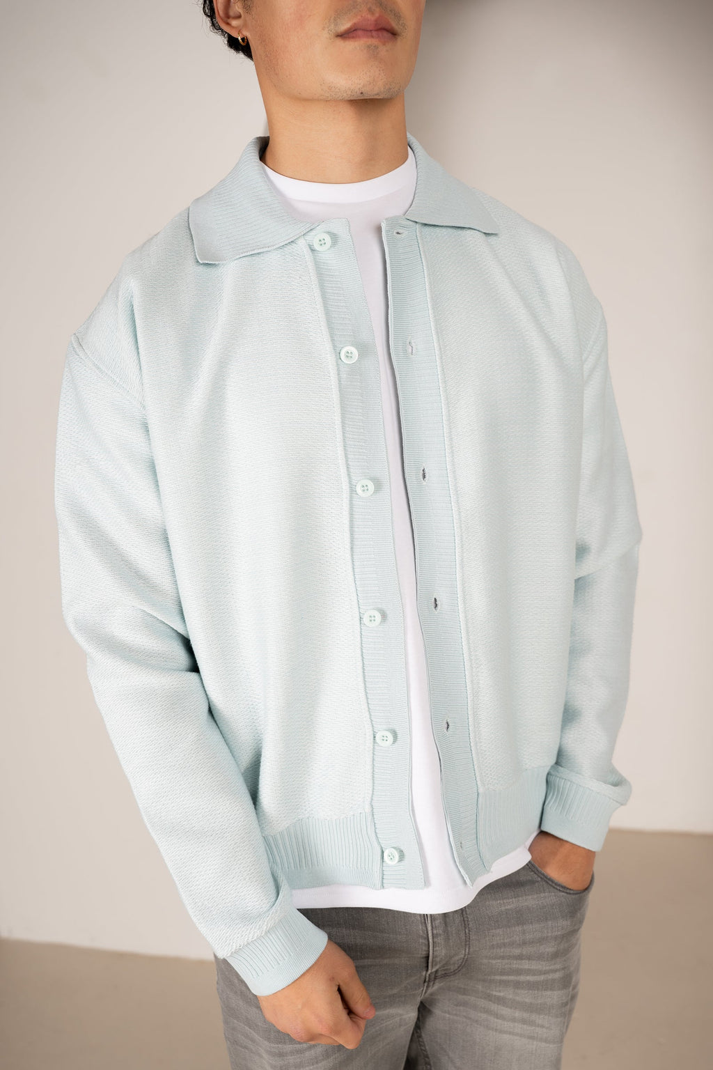 Premium Textured Cardigan - Soft Teal | Xtralitty