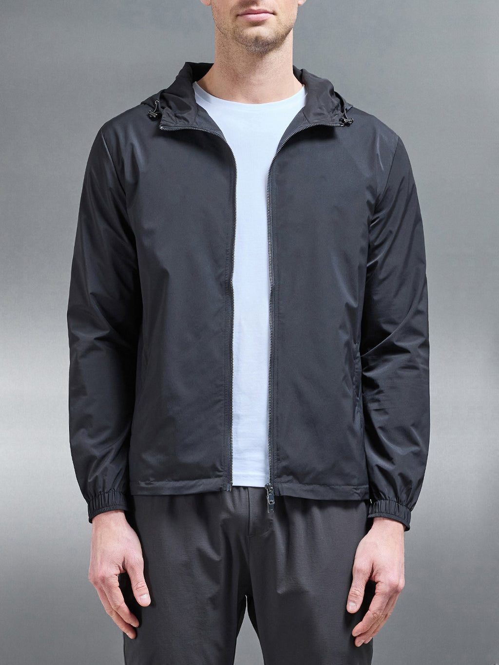 Utility Shell Windbreaker in Grey by Xtralitty — Apparel premium streetwear