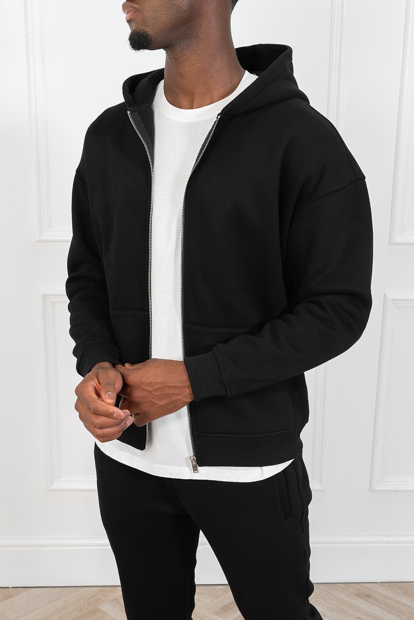 Premium Luxe Zip Up Hoody - Black | Xtralitty