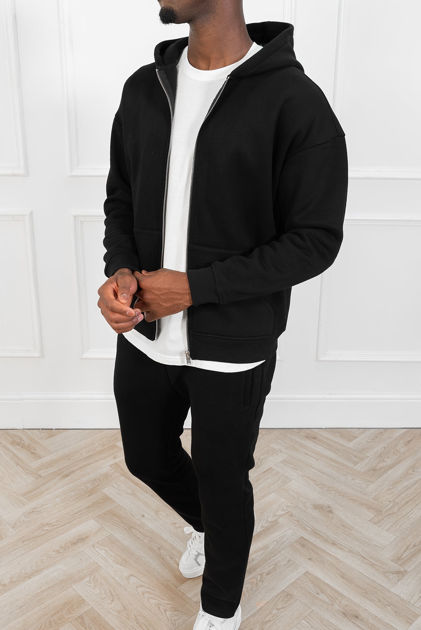 Premium Luxe Zip Up Hoody - Black | Xtralitty