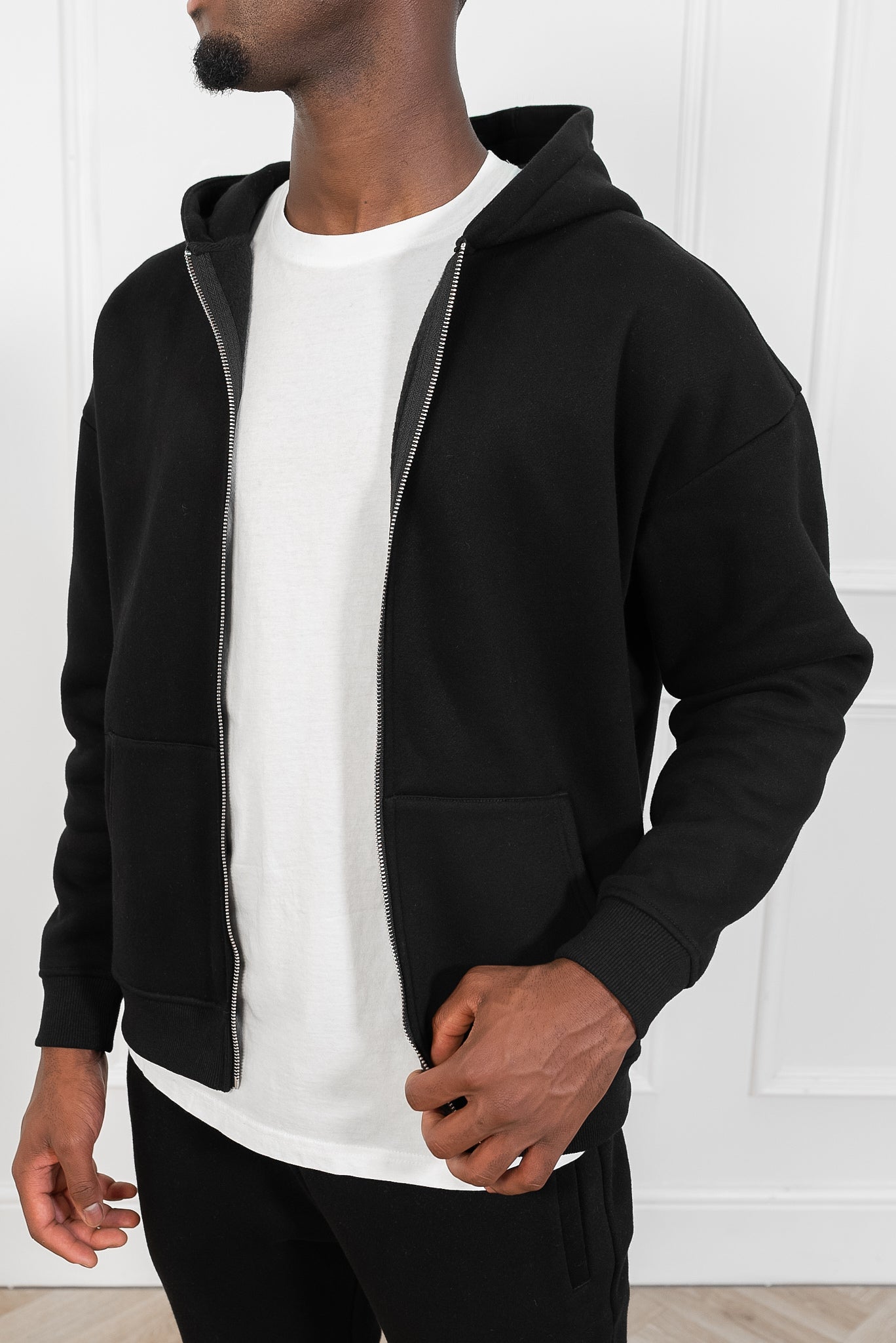 Premium Luxe Zip Up Hoody - Black | Xtralitty