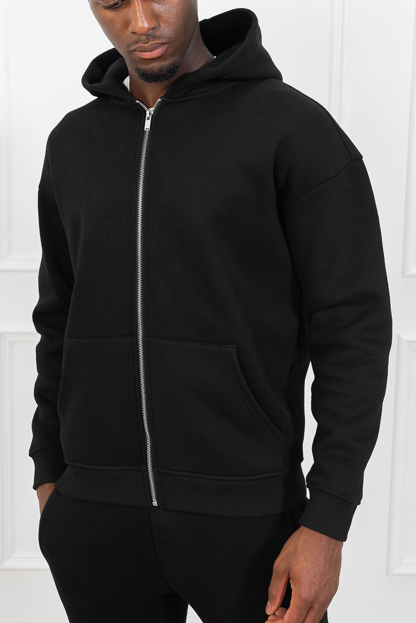 Premium Luxe Zip Up Hoody - Black | Xtralitty