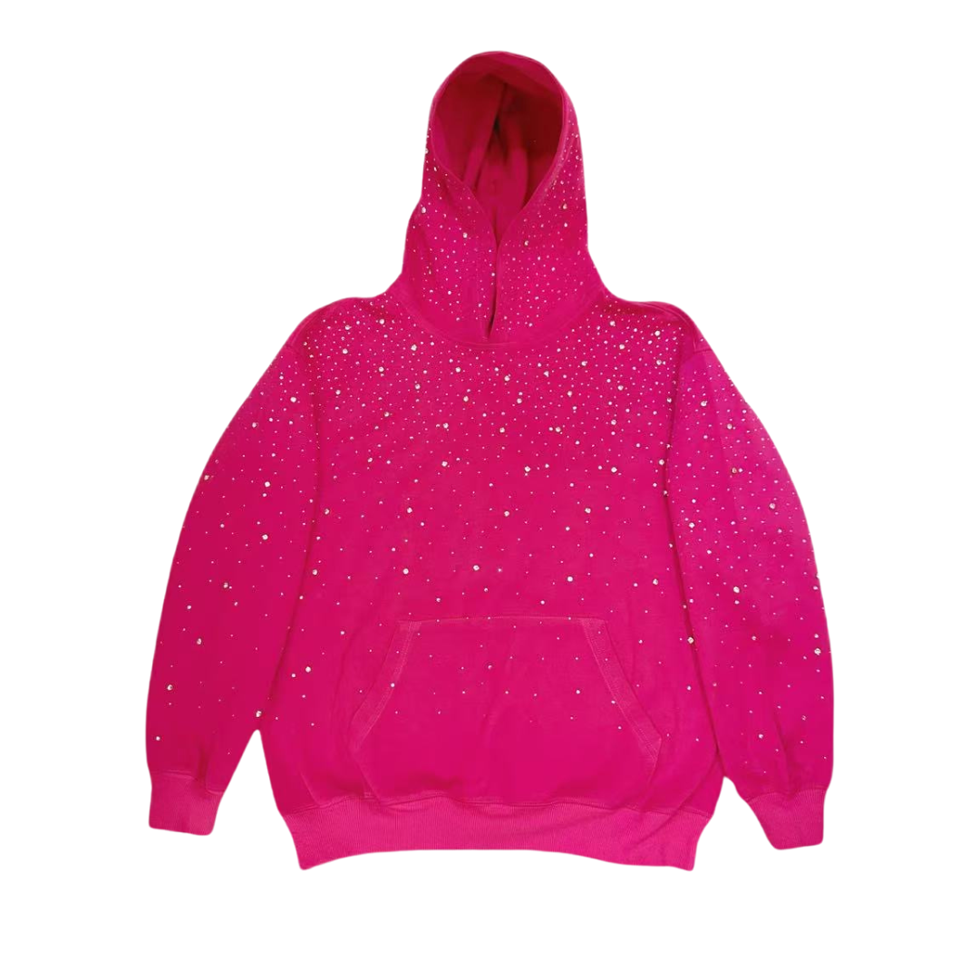 Glitter Hoodie – Rhinestone Galaxy (Unisex, Oversized)