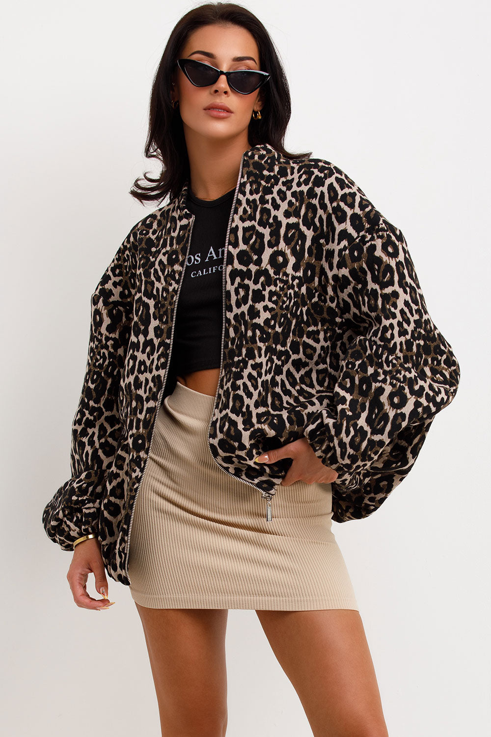 Leopard Print Bomber Jacket | Xtralitty