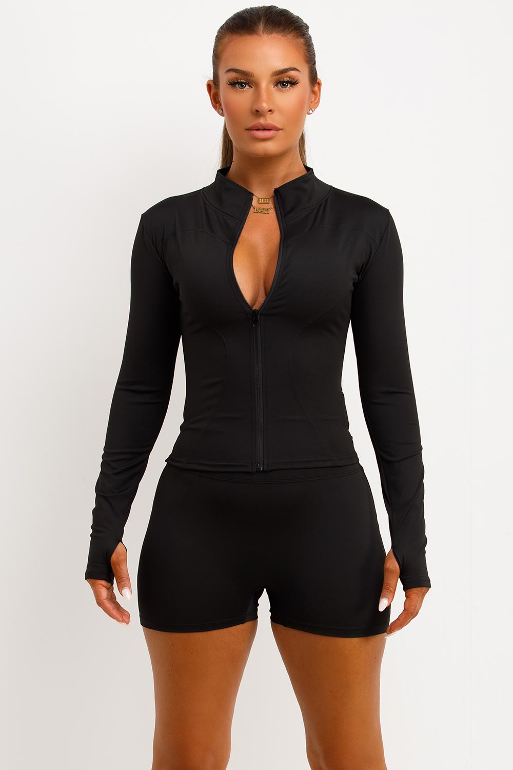 Zip Up Sports Jacket and Gym Shorts Co Ord Set B | Xtralitty