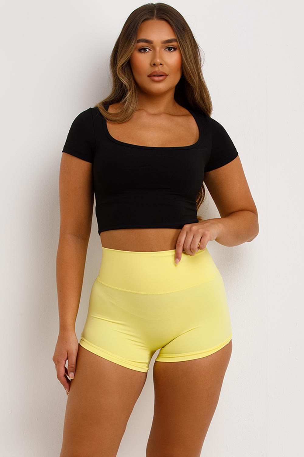 Gym Seamless Shorts Yellow | Xtralitty