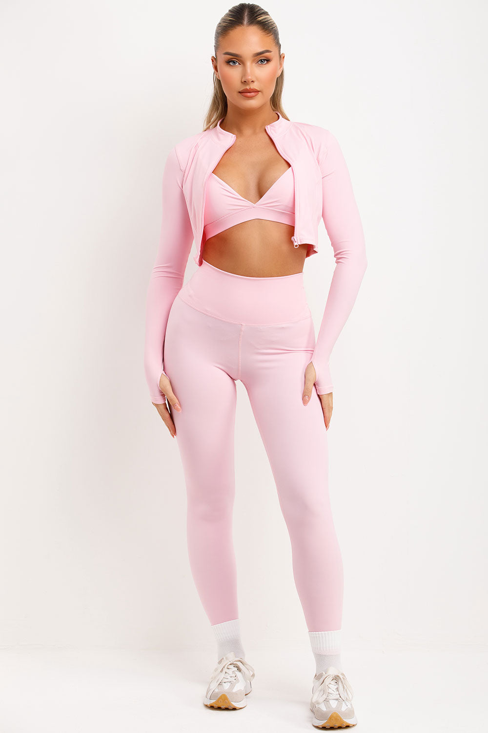 Zip Up Sports Jacket Bralette and Seamless Leggi | Xtralitty