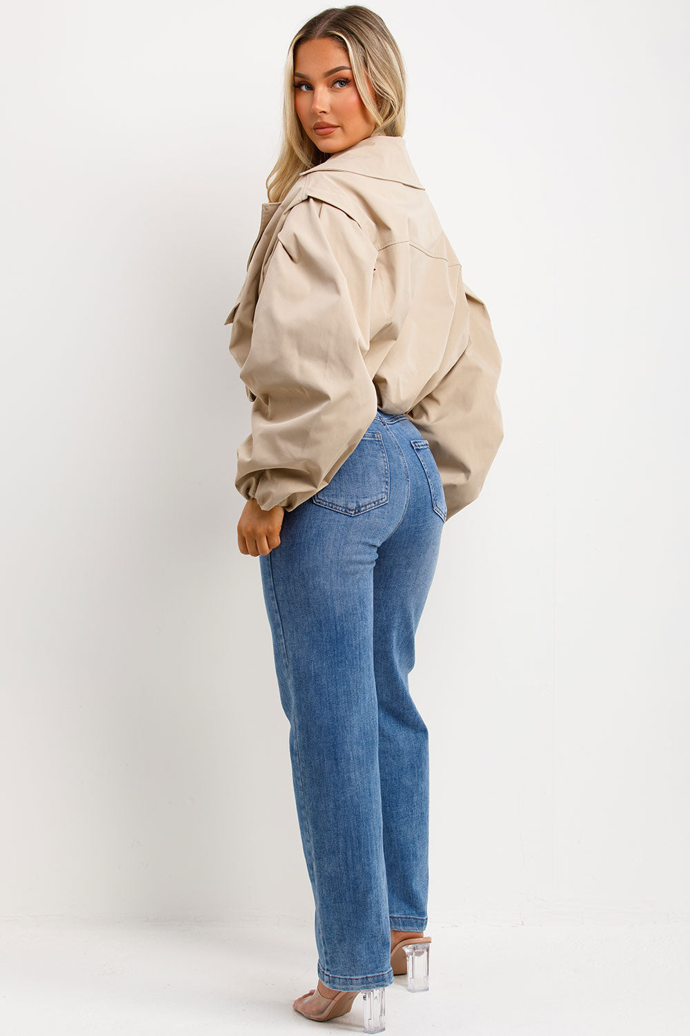 Crop Trench Jacket Beige | Xtralitty