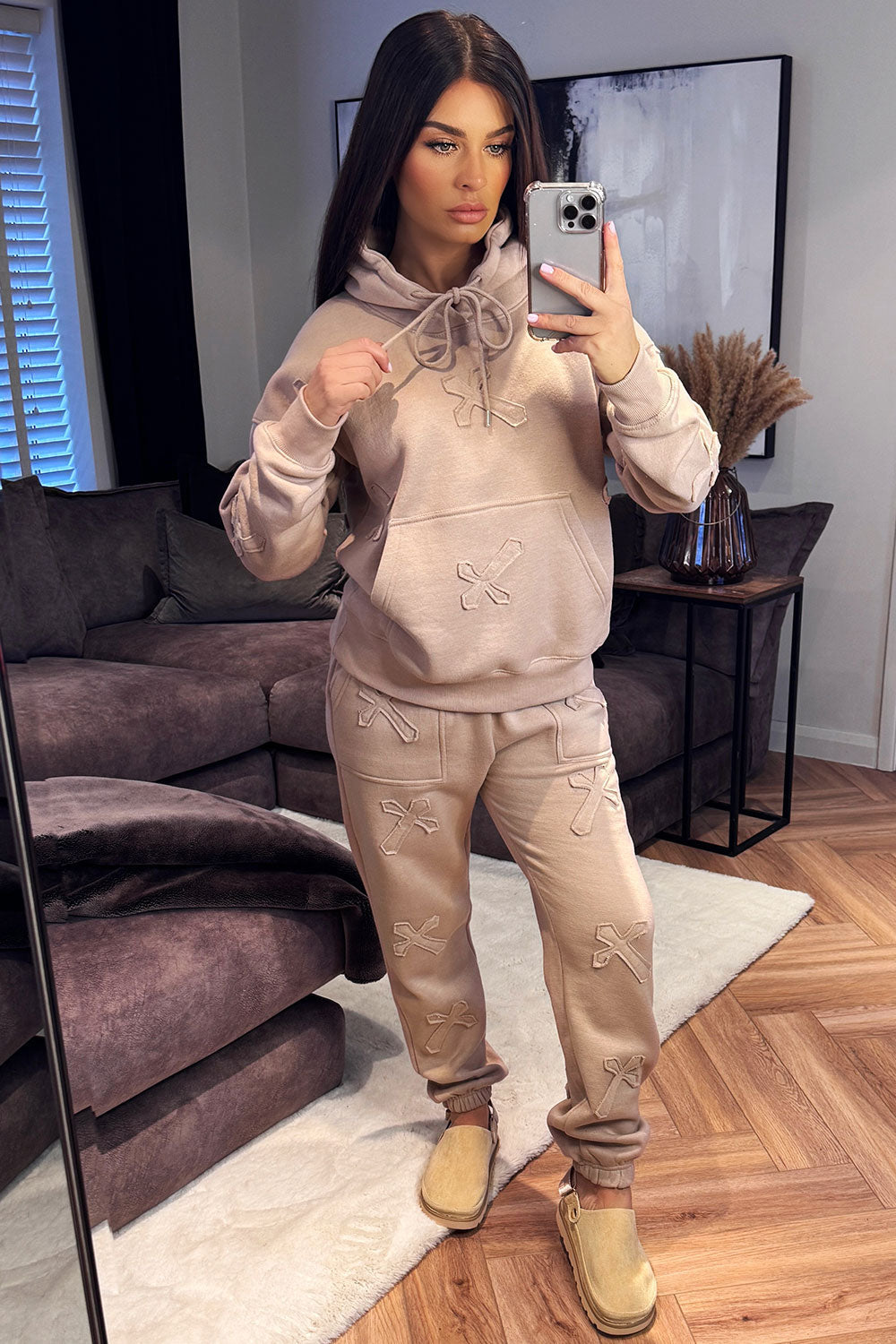 Hoodie and Joggers Tracksuit Cross Patch Loungew | Xtralitty