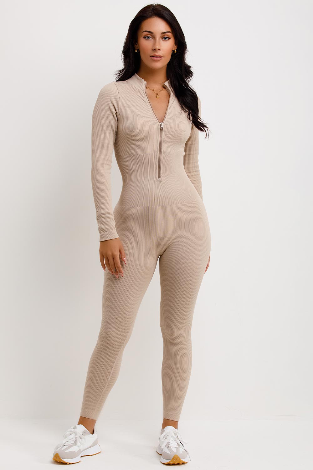 Seamless Ribbed Jumpsuit Structured Contour Unit | Xtralitty