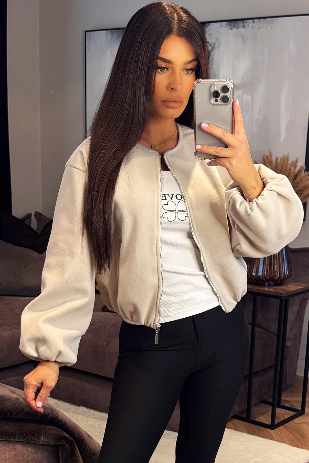 Soft Bomber Jacket Beige | Xtralitty
