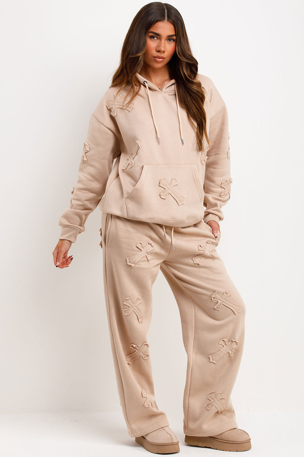 Cross Patch Hoodie and Joggers Tracksuit Lounge | Xtralitty