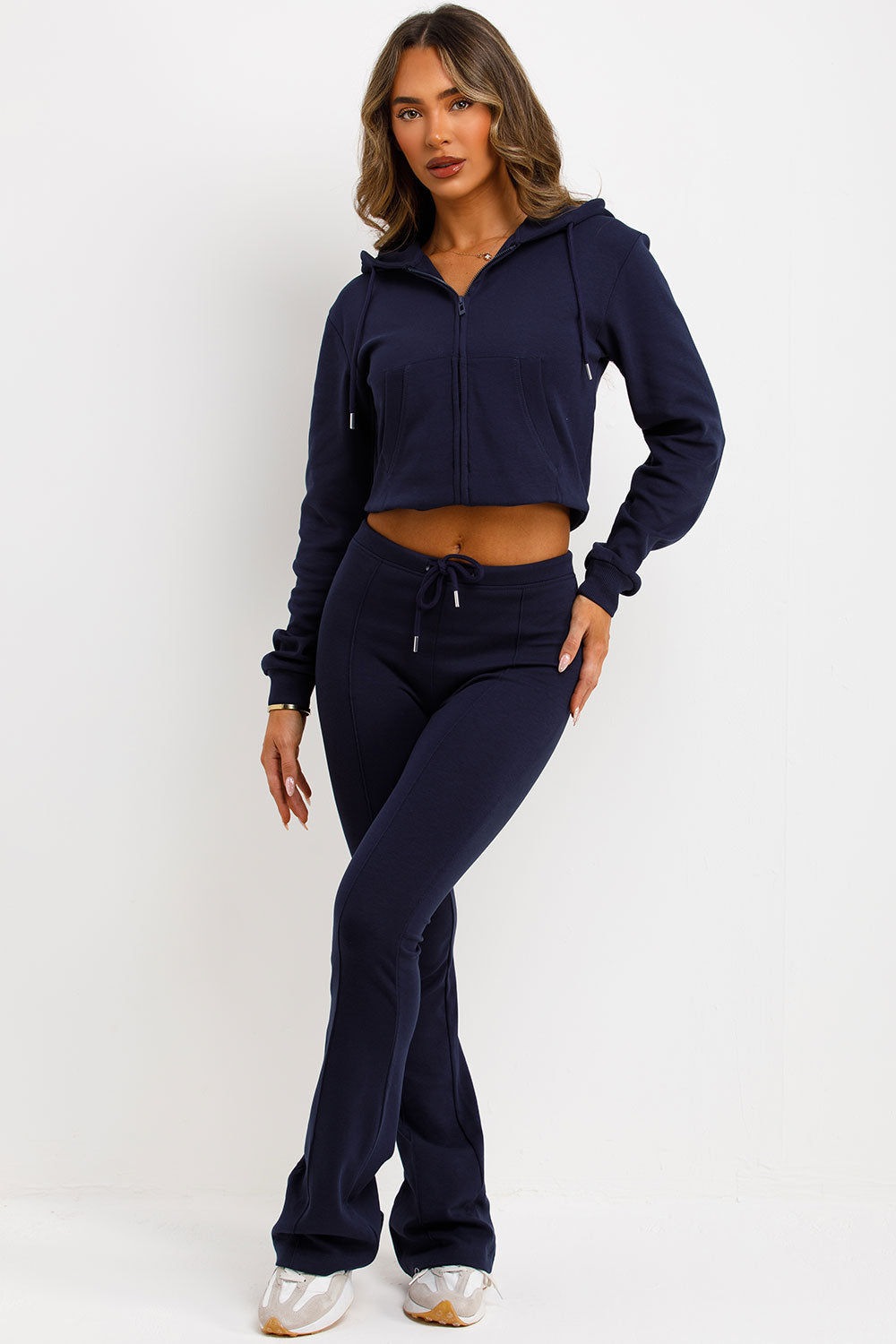 Crop Sweatshirt Hoodie and Bell Bottom Trousers | Xtralitty